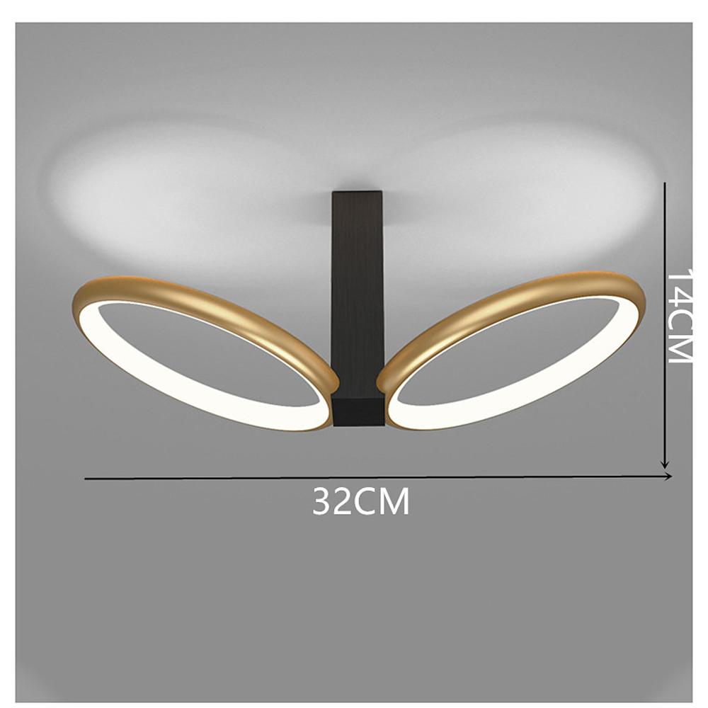 Geometric Gold Flush Mount LED Ceiling Light - Aluminum Finish