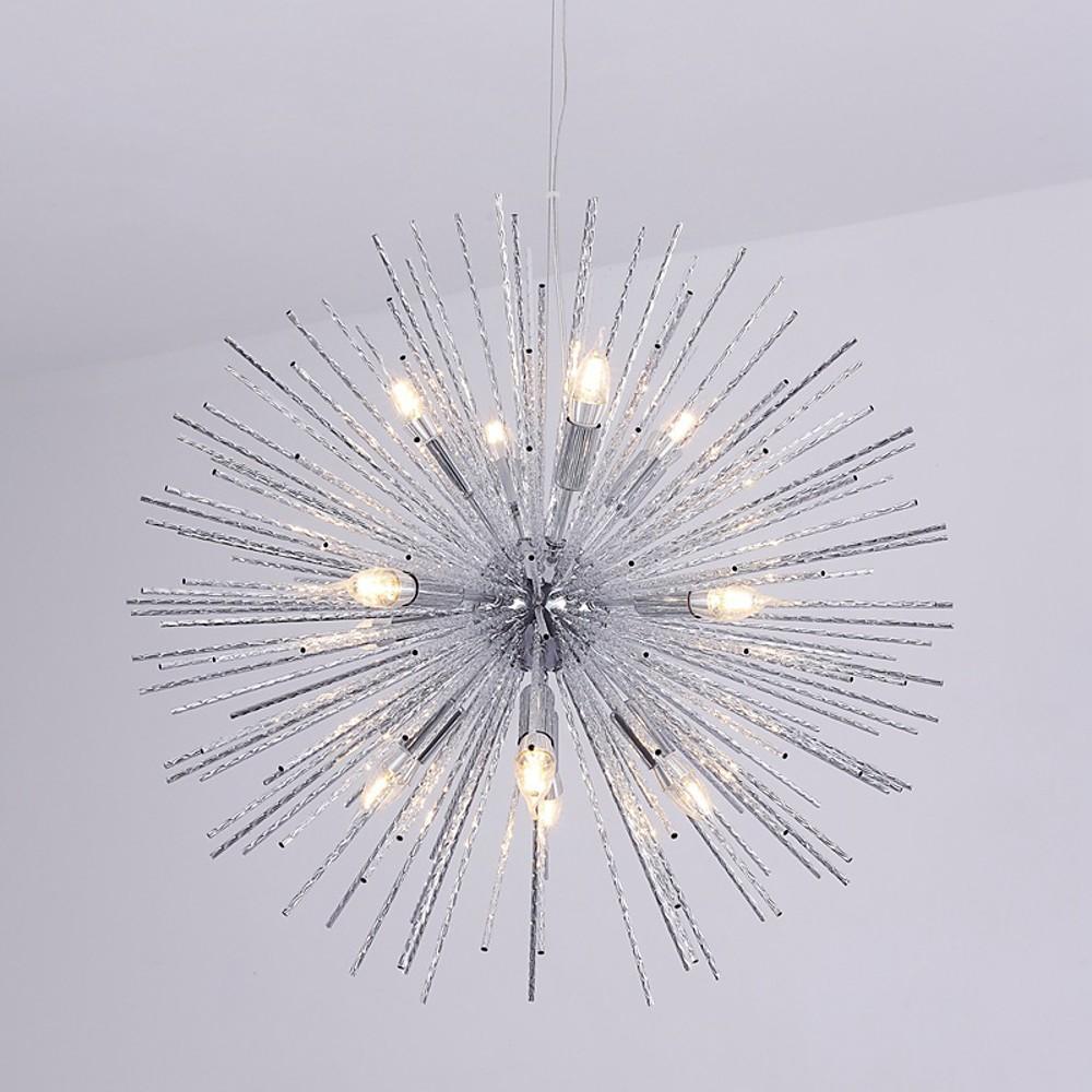 Globe LED Pendant Light Electroplated Aluminum Modern Chandelier