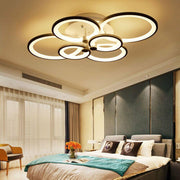 Multi-Circle Dimmable LED Semi-Flush Mount Ceiling Light