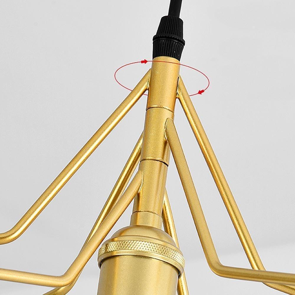 Modern Star Shaped Metal Pendant Light with Adjustable Cord