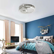 Overlapping Circles Crystal Flush Mount LED Ceiling Light
