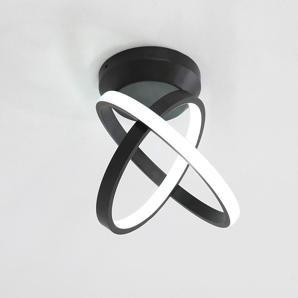 Modern LED Flush Mount Ceiling Light with Interlaced Rings