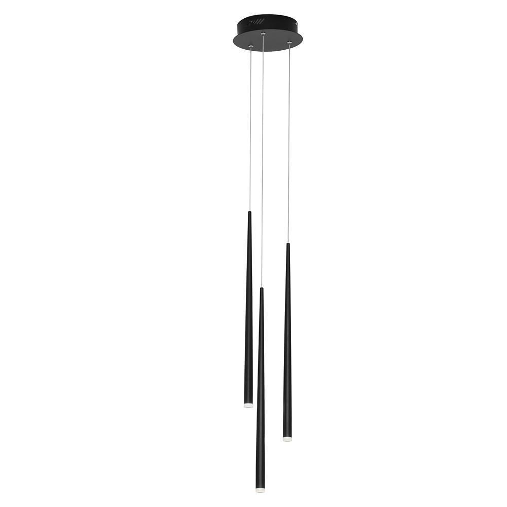 Modern Metal Acrylic 3-Light Linear Pendant Chandelier