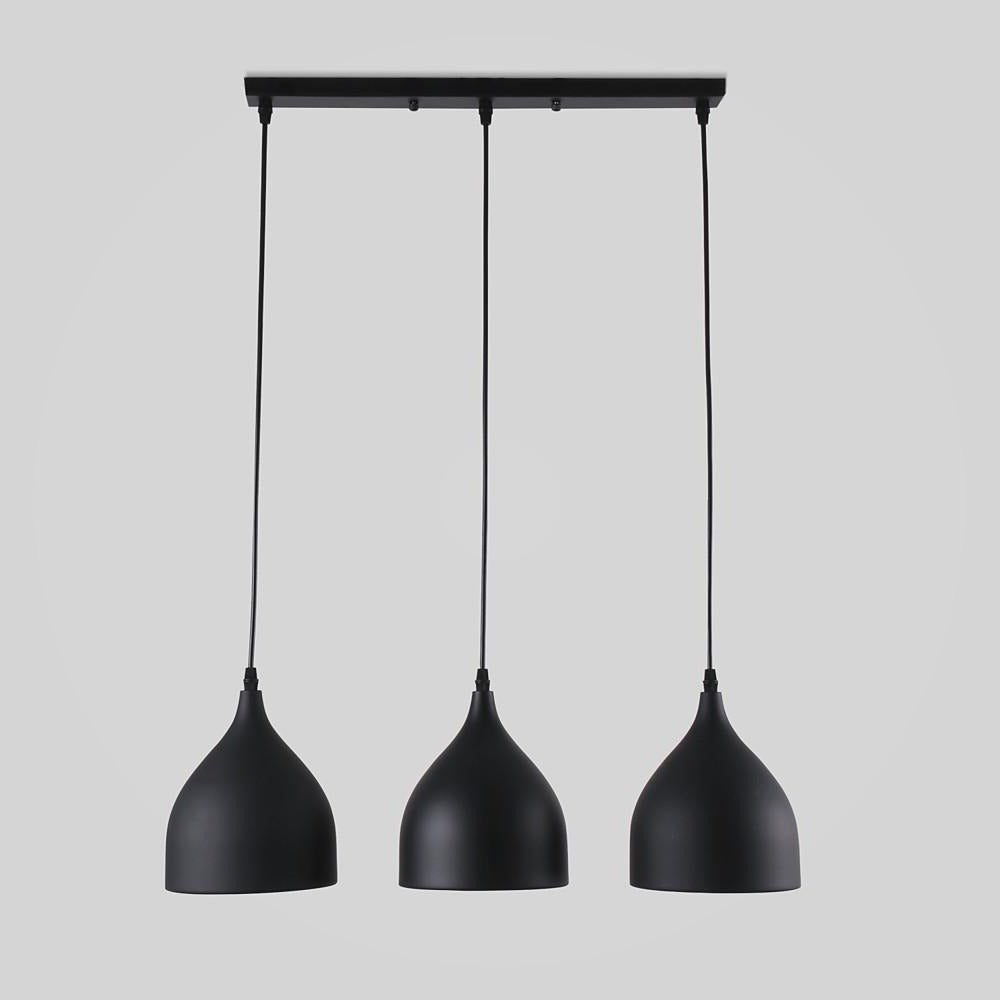 3-Light Modern Pendant Light Metal Island Chandelier