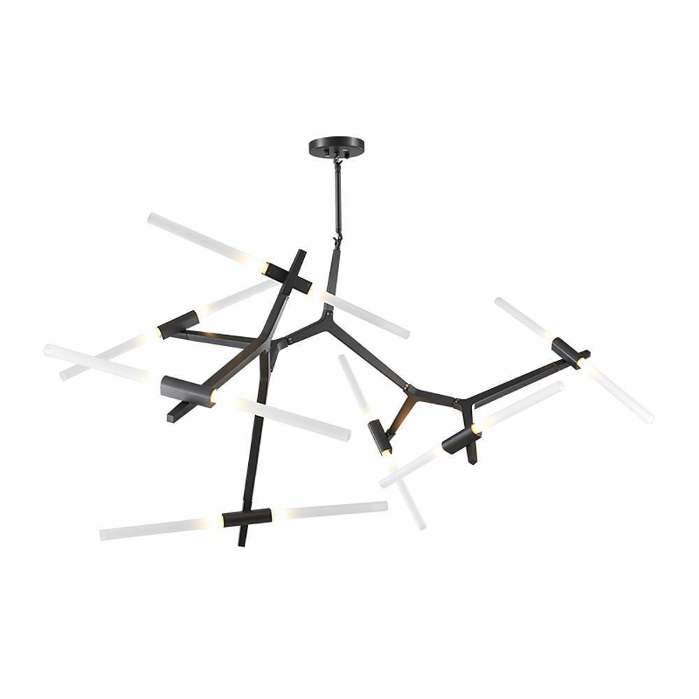 Modern Sputnik Chandelier 14-Light Aluminum Industrial Pendant