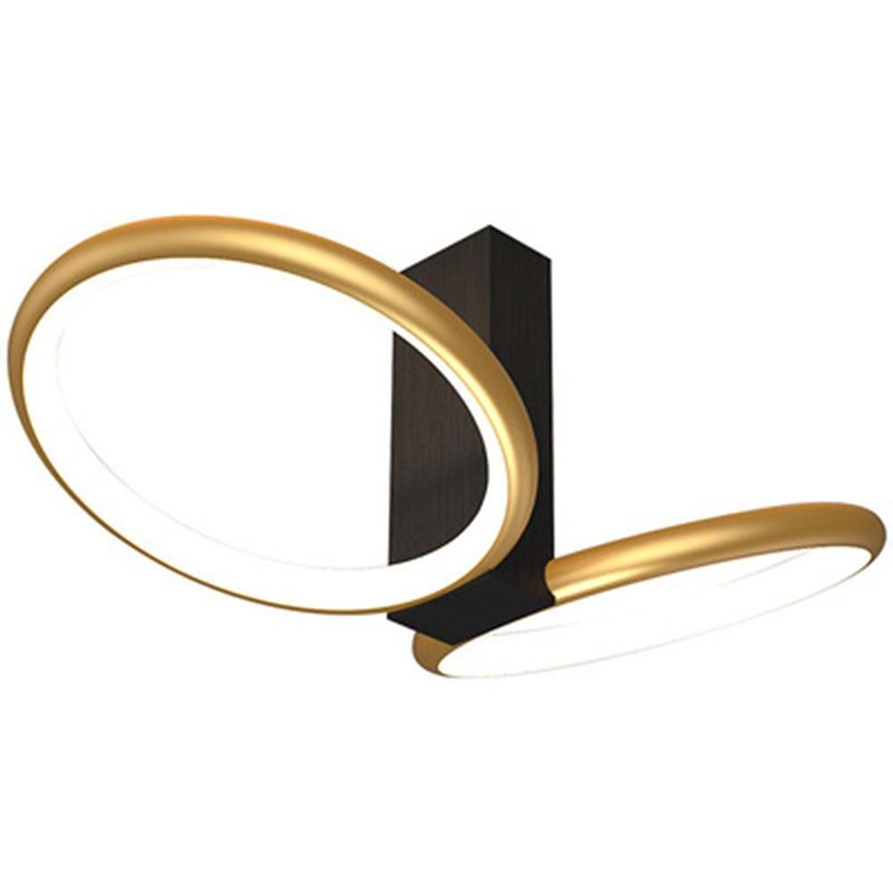 Geometric Gold Flush Mount LED Ceiling Light - Aluminum Finish