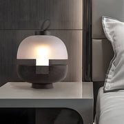 Modern Frosted Glass & Mesh Metal LED Table Lamp - 11 Inch