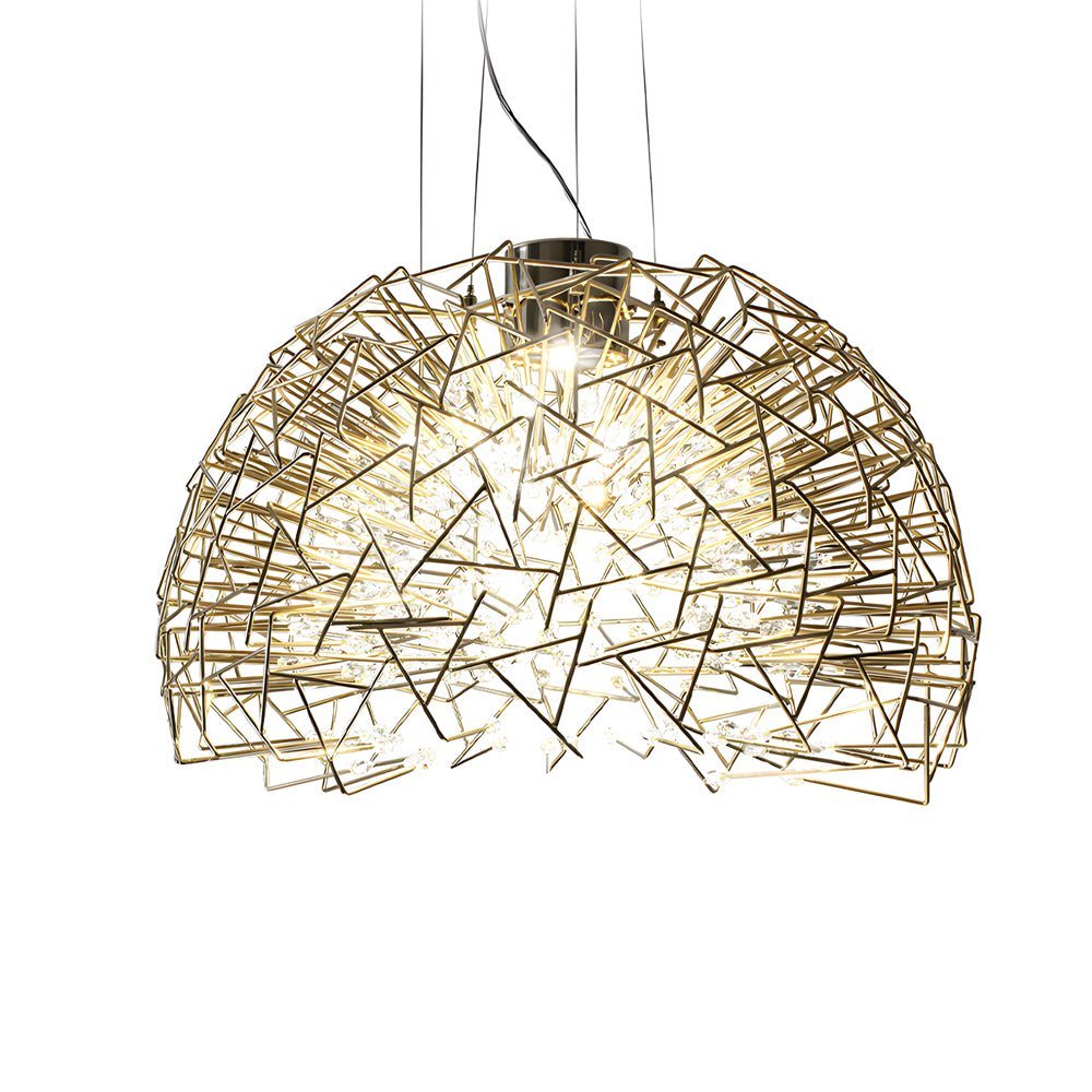 Crystal Starburst Sphere Chandelier - Modern LED Pendant Light
