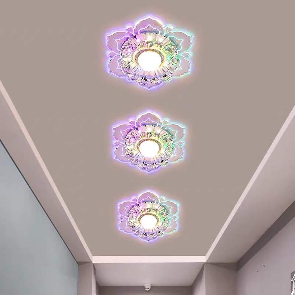 Floral LED Flush Mount Ceiling Light - Modern Acrylic Kids Bedroom