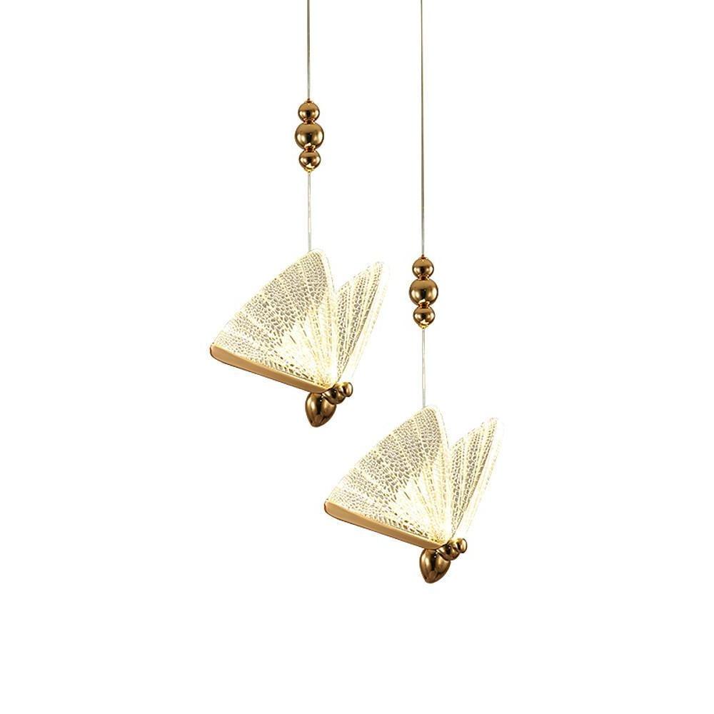Butterfly Pendant Light – Modern Nordic Metal & Acrylic Ceiling Lamp