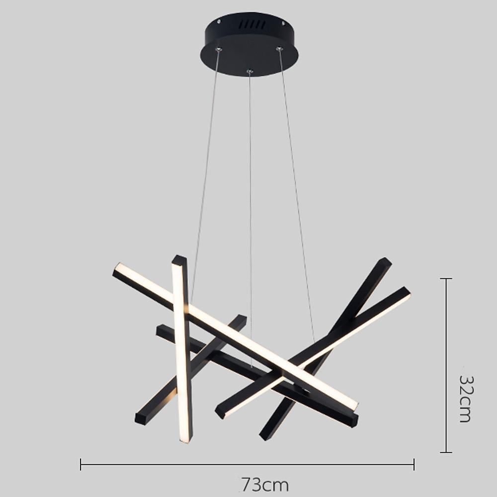 8-Light Modern Sputnik Chandelier with LED Ambient Lighting