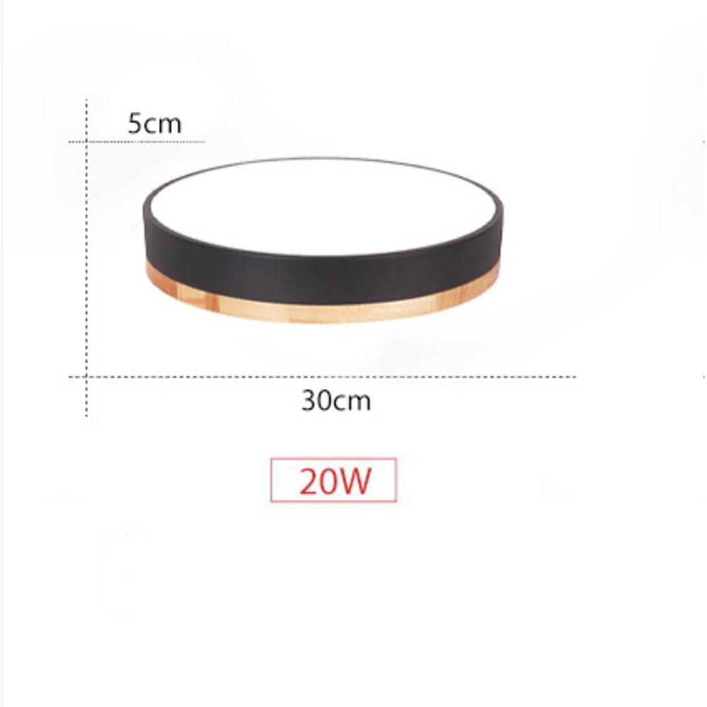 12" Modern LED Flush Mount Ceiling Light - Metal & PVC