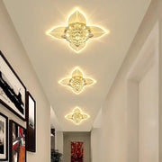 Star Crystal Flush Mount LED Ceiling Light - Multi Color Modern