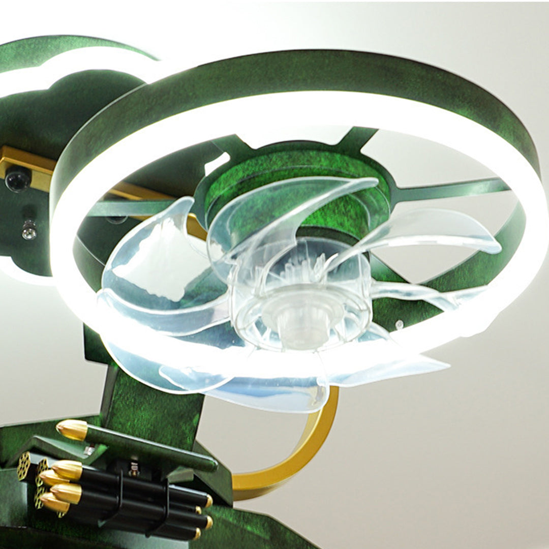 Kids Airplane Ceiling Fan Light with Remote Control & Inbuilt LED