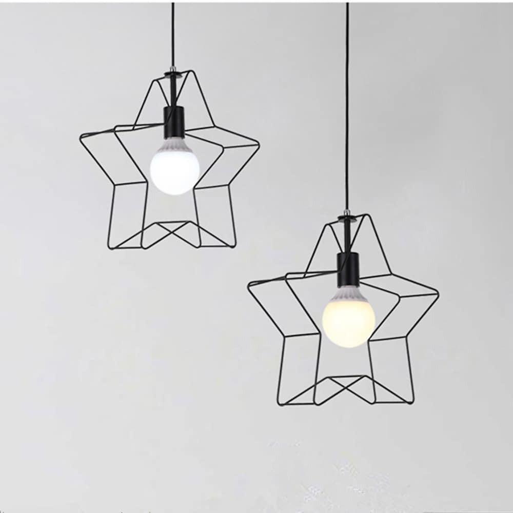 Modern Star Pendant Light Metal Ambient Lighting Fixture