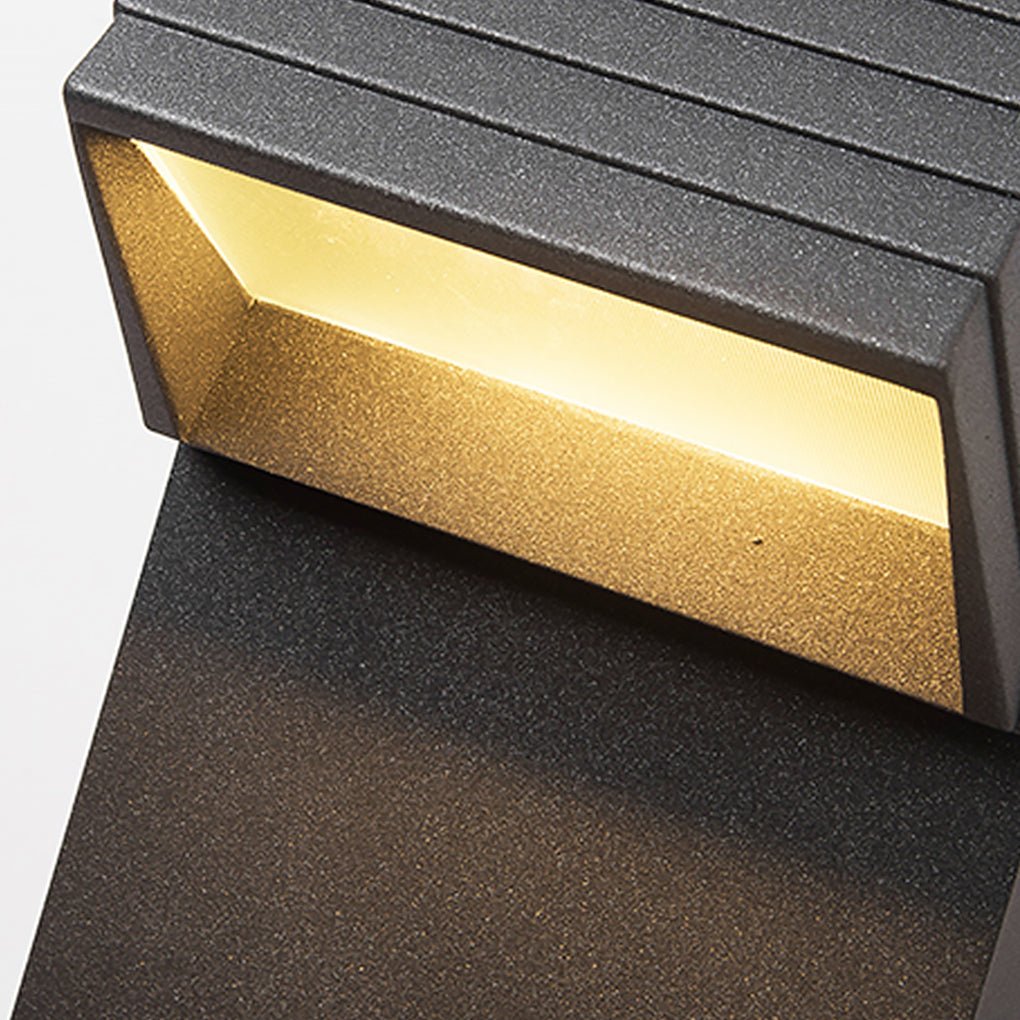 Black LED Lawn Light Minimalist Waterproof Outdoor Lighting