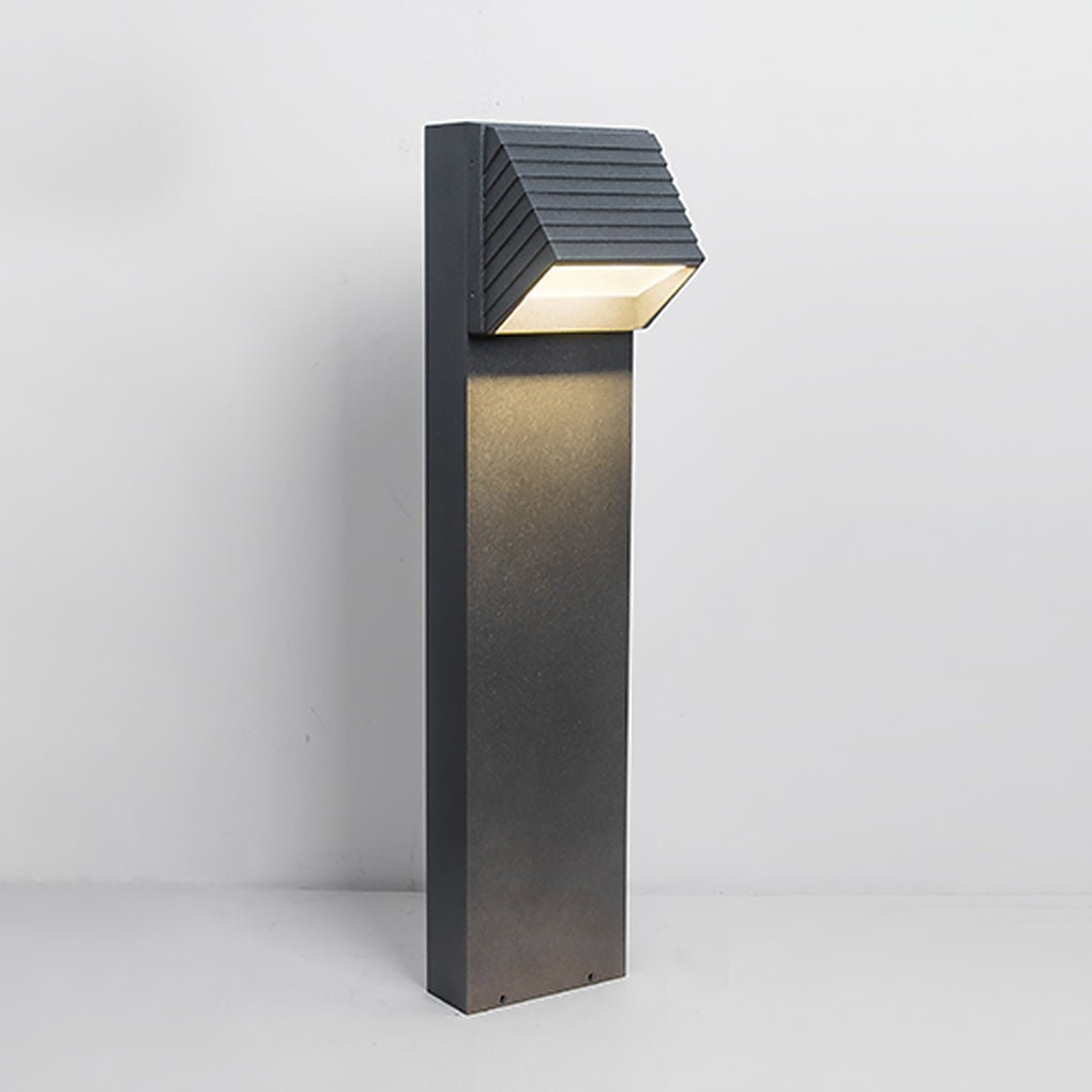 Black LED Lawn Light Minimalist Waterproof Outdoor Lighting
