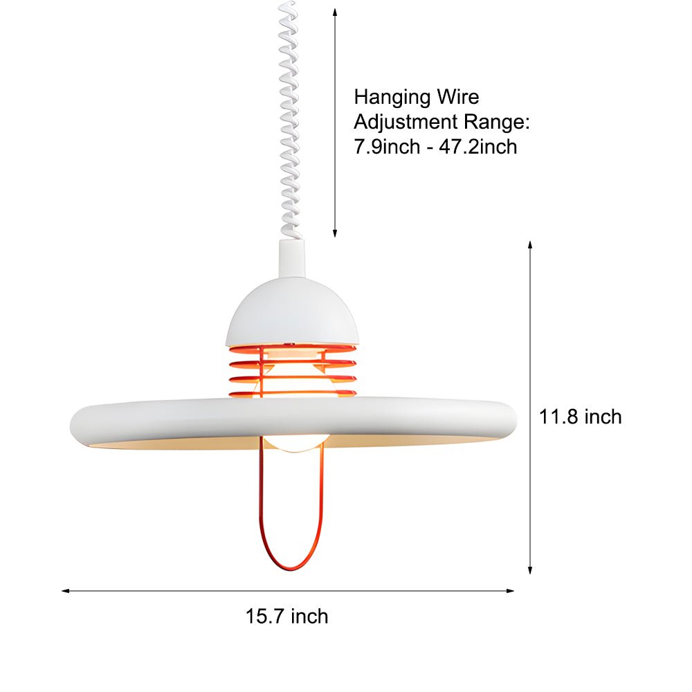 Modern Nordic Flying Saucer Pendant Light with 3-Step Dimming