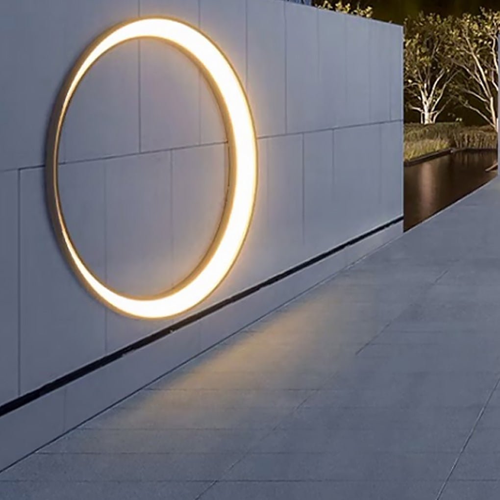 Modern Round Moon LED Outdoor Wall Light IP65 Waterproof