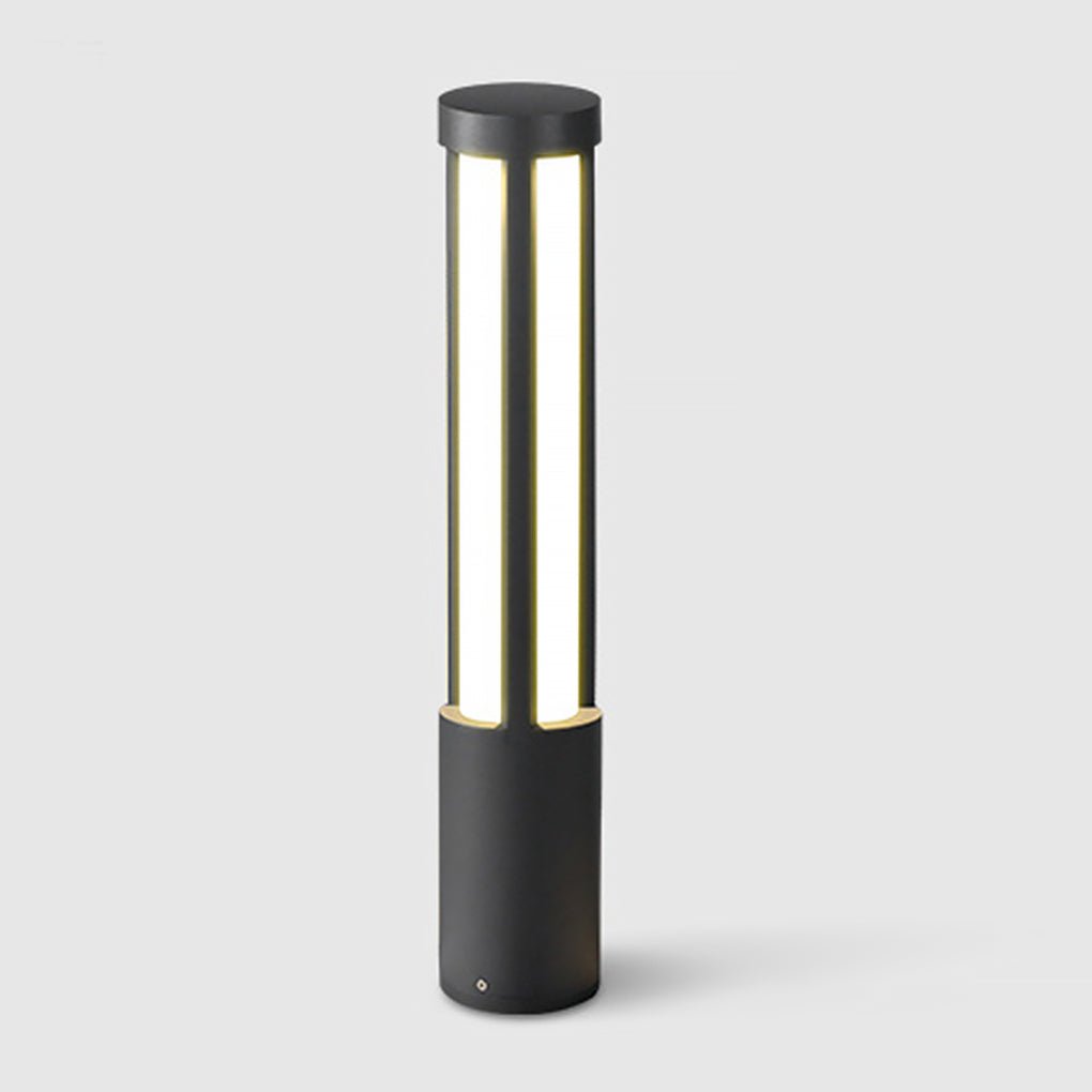Modern Cylinder Bollard Light - LED Outdoor Landscape Lighting