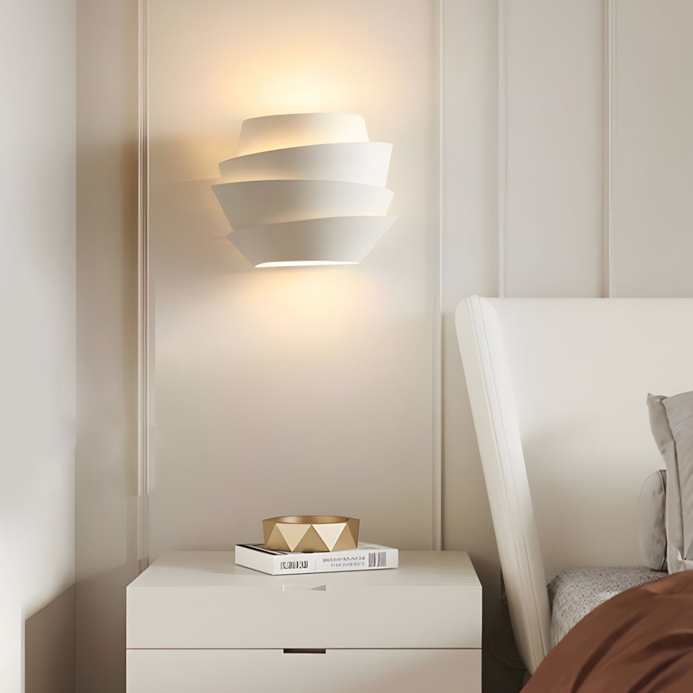 Modern Half Cylinder Iron 2-Light Wall Sconce - White