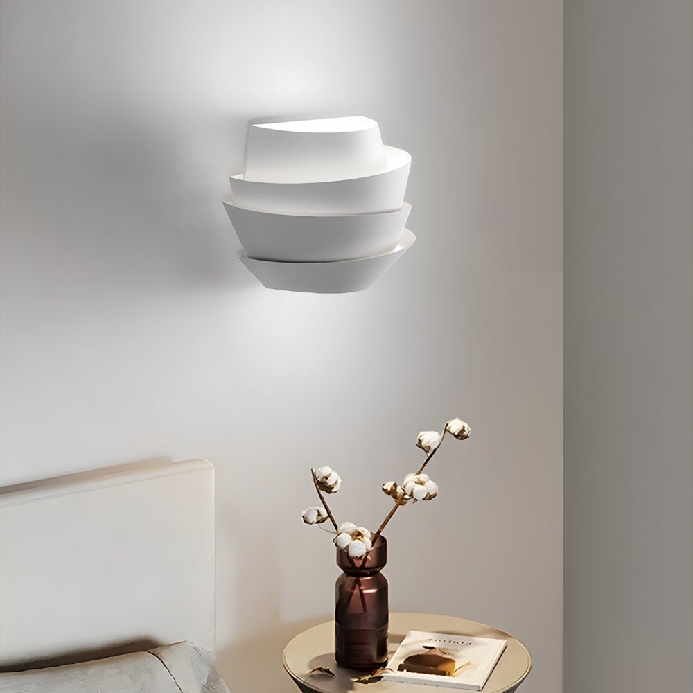 Modern Half Cylinder Iron 2-Light Wall Sconce - White