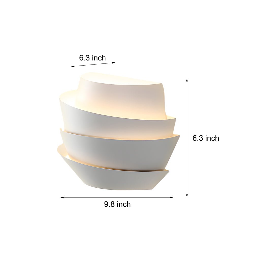 Modern Half Cylinder Iron 2-Light Wall Sconce - White