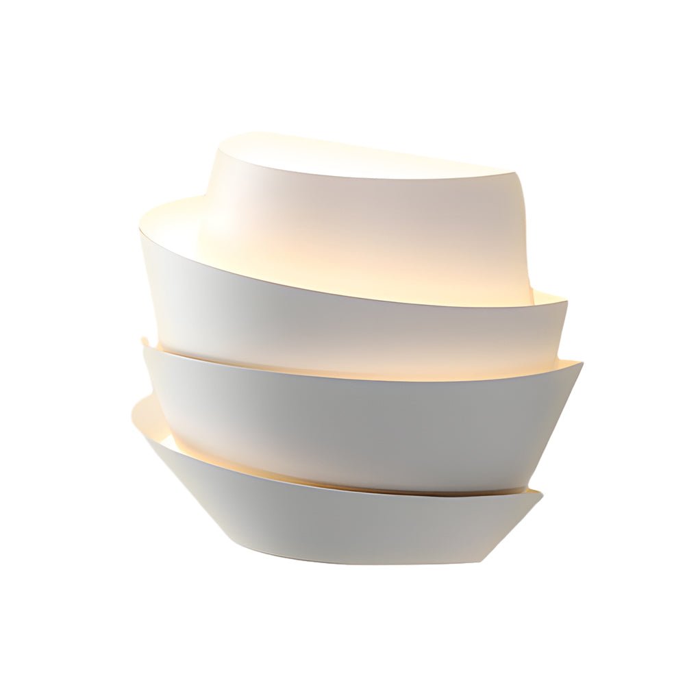 Modern Half Cylinder Iron 2-Light Wall Sconce - White