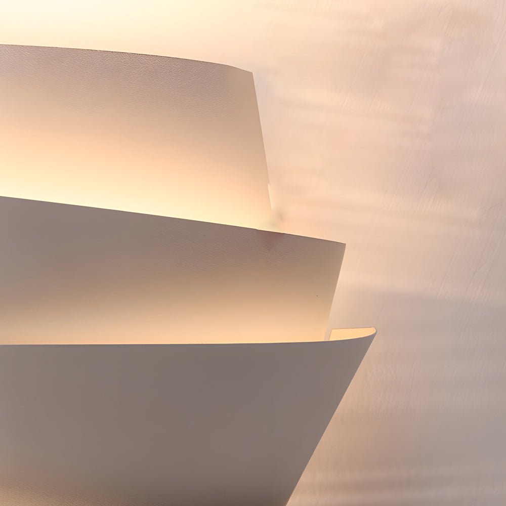 Modern Half Cylinder Iron 2-Light Wall Sconce - White