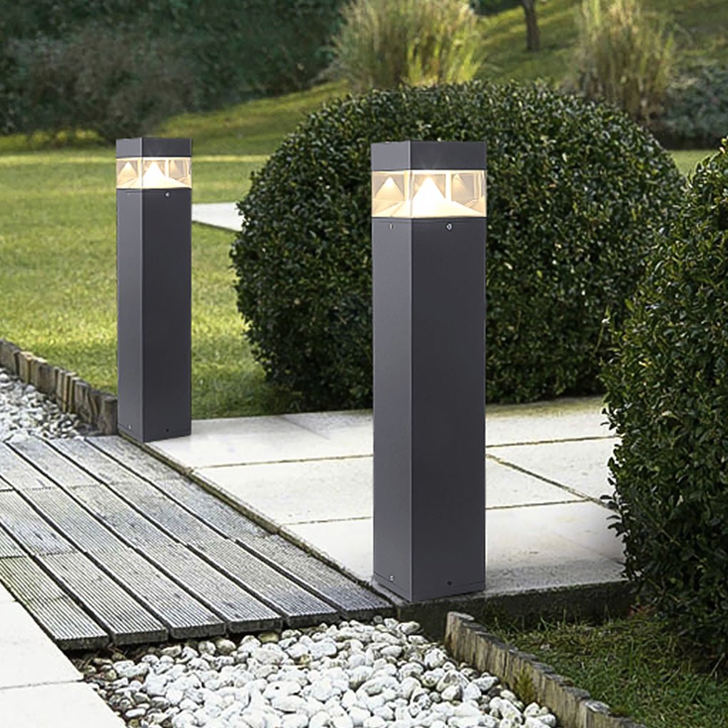 Minimalist LED Aluminum Bollard Light for Outdoor Landscapes