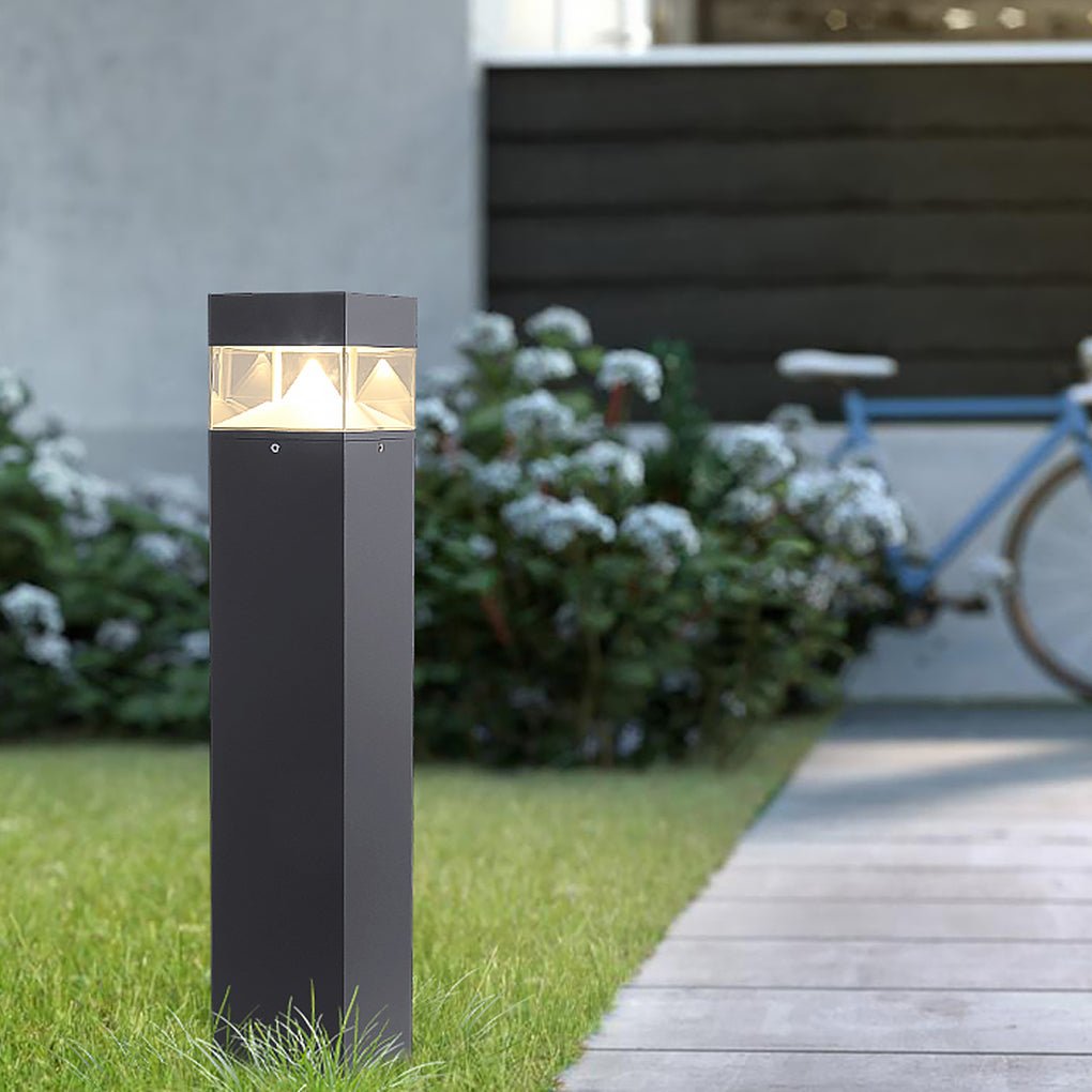 Minimalist LED Aluminum Bollard Light for Outdoor Landscapes