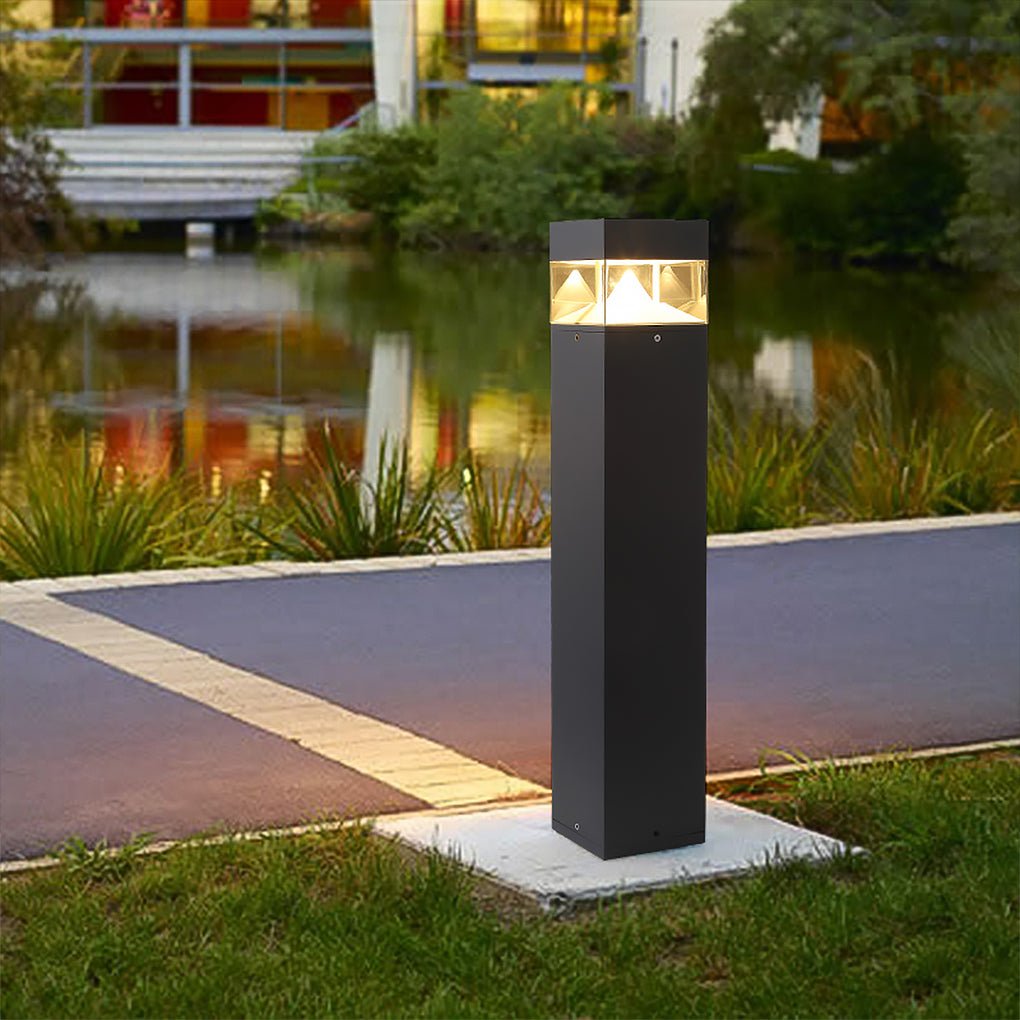 Minimalist LED Aluminum Bollard Light for Outdoor Landscapes