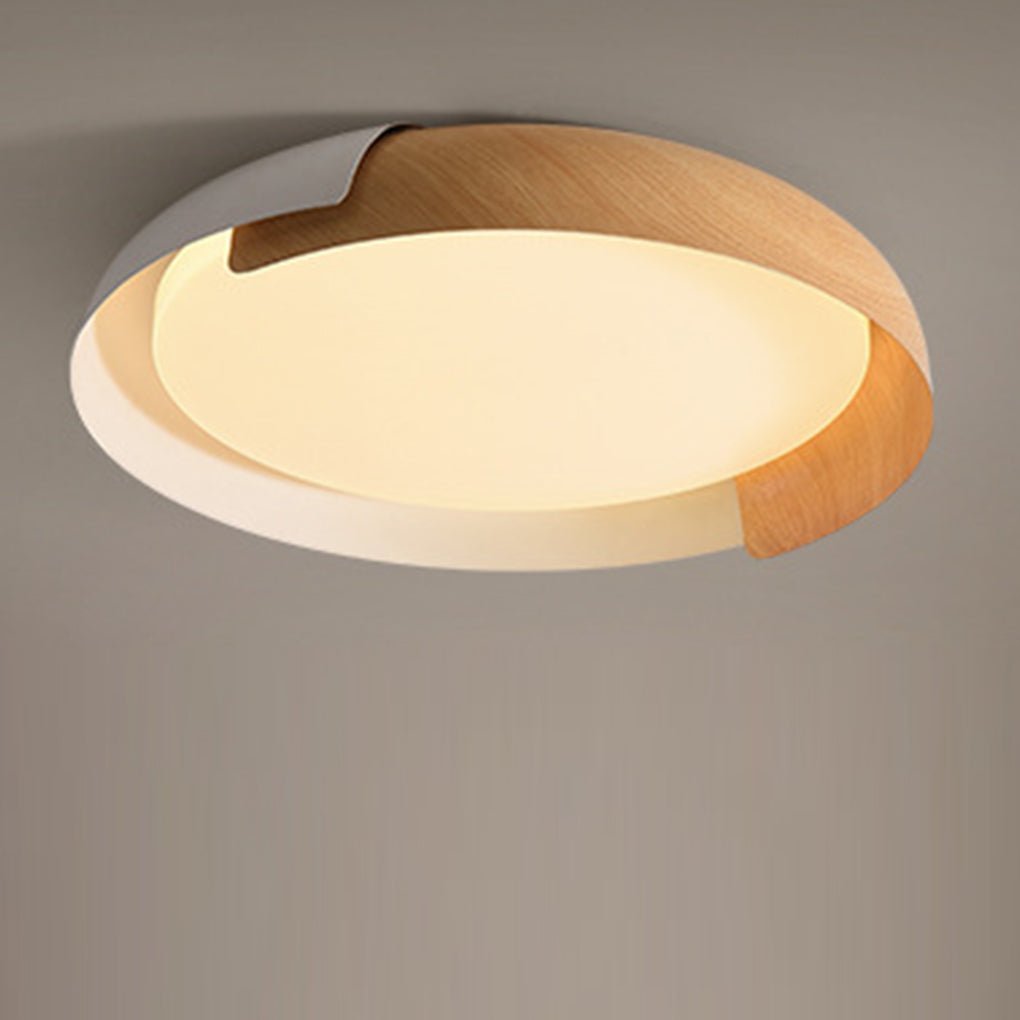 Modern Round LED Ceiling Light with Stepless Dimming - Metal