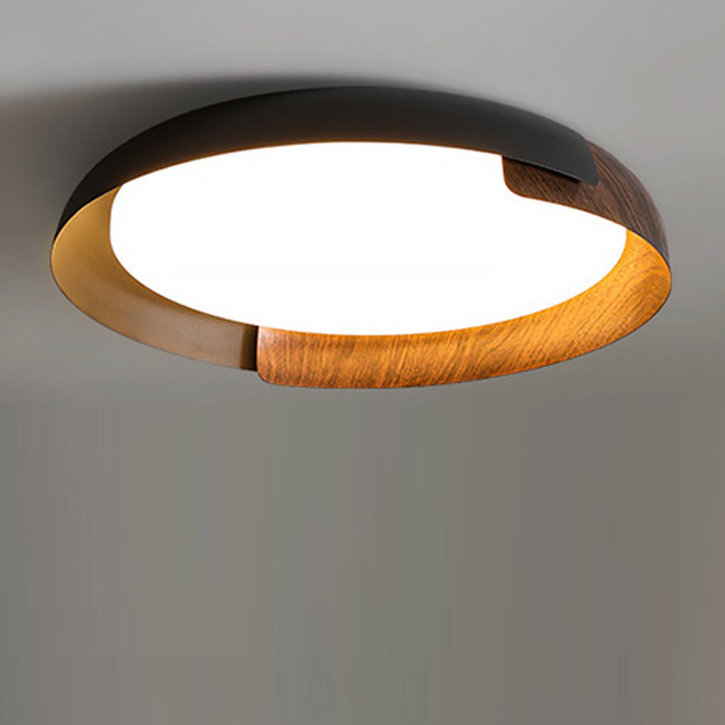Modern Round LED Ceiling Light with Stepless Dimming - Metal