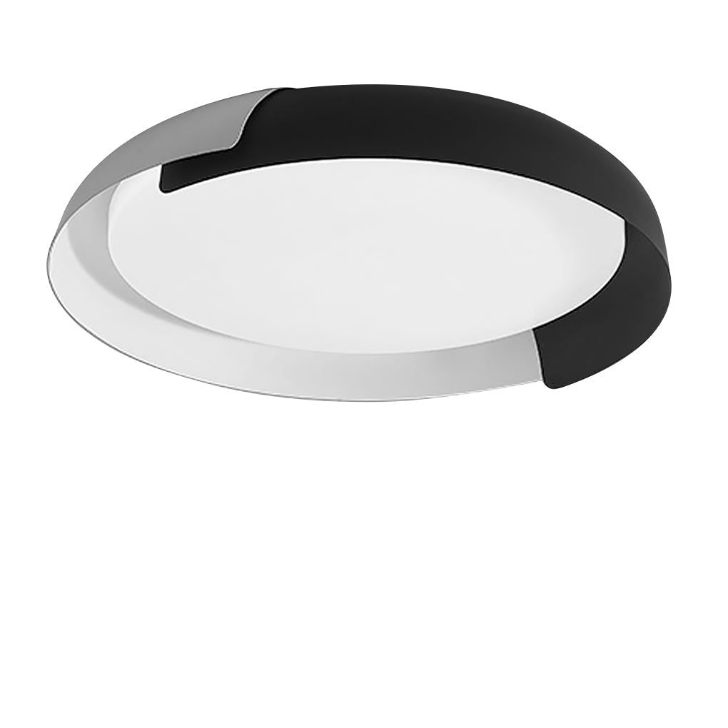 Modern Round LED Ceiling Light with Stepless Dimming - Metal