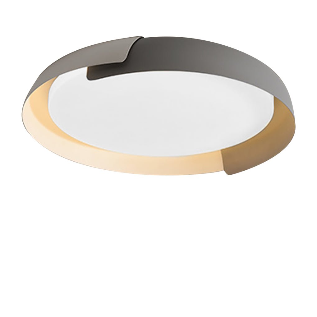 Modern Round LED Ceiling Light with Stepless Dimming - Metal