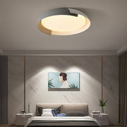 Modern Round LED Ceiling Light with Stepless Dimming - Metal
