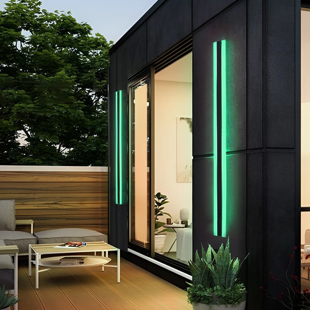 Modern Linear LED Outdoor Wall Light Waterproof Minimalist Design