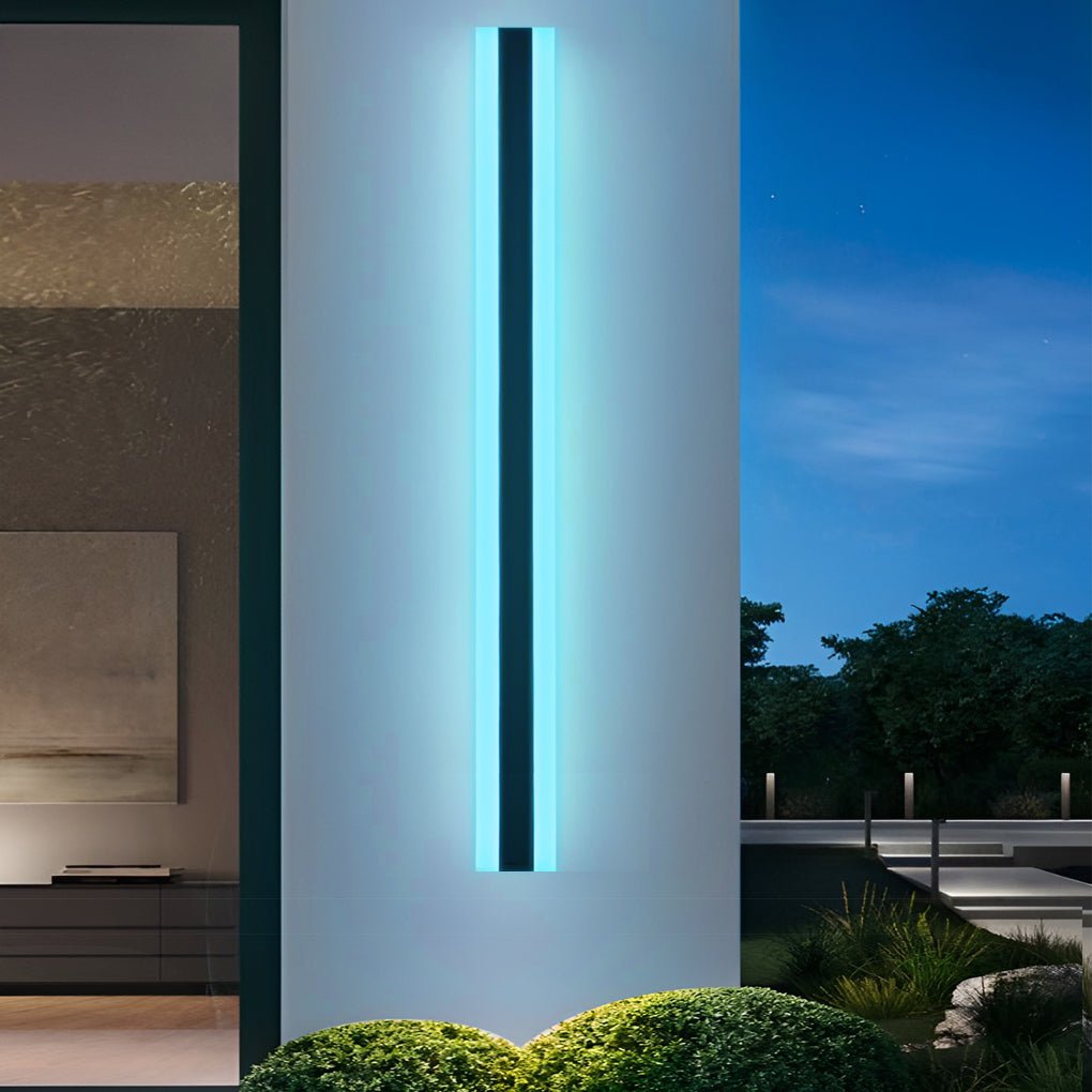 Modern Linear LED Outdoor Wall Light Waterproof Minimalist Design