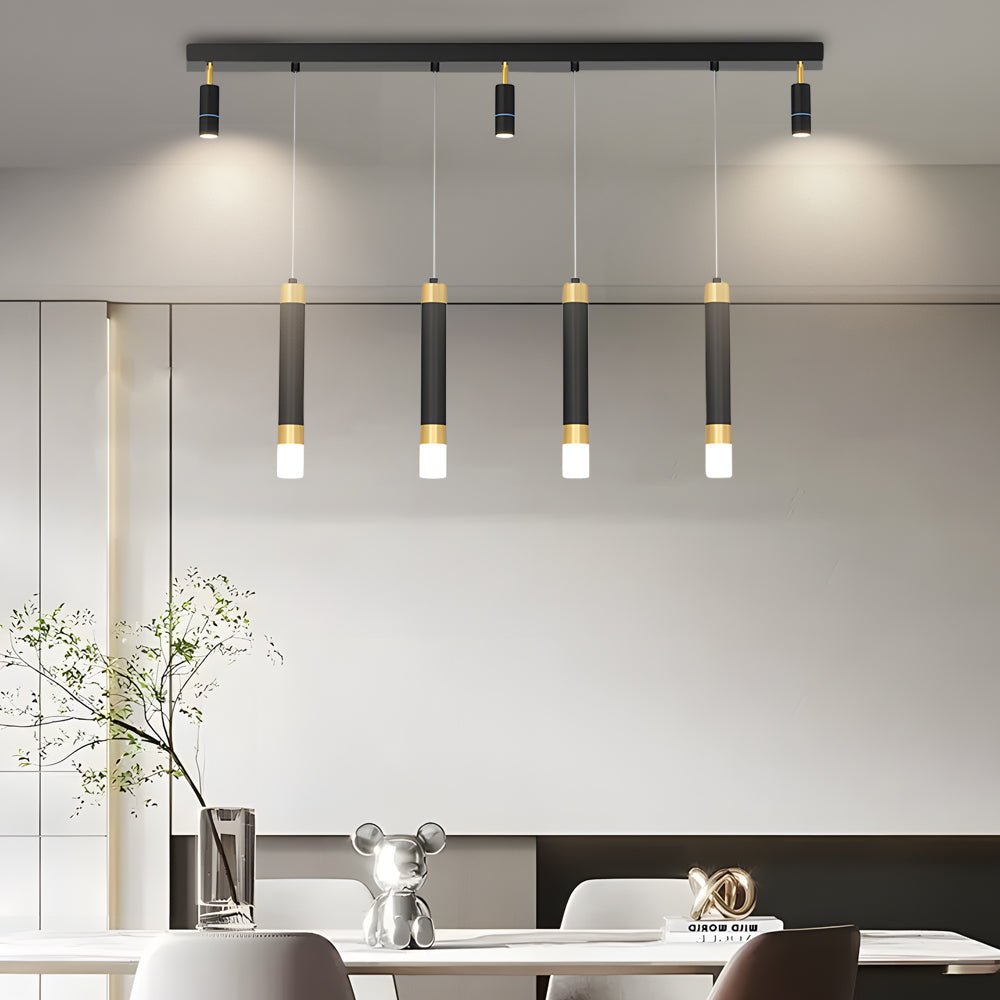 Modern Linear Strip Pendant Light with 3-Step Dimming