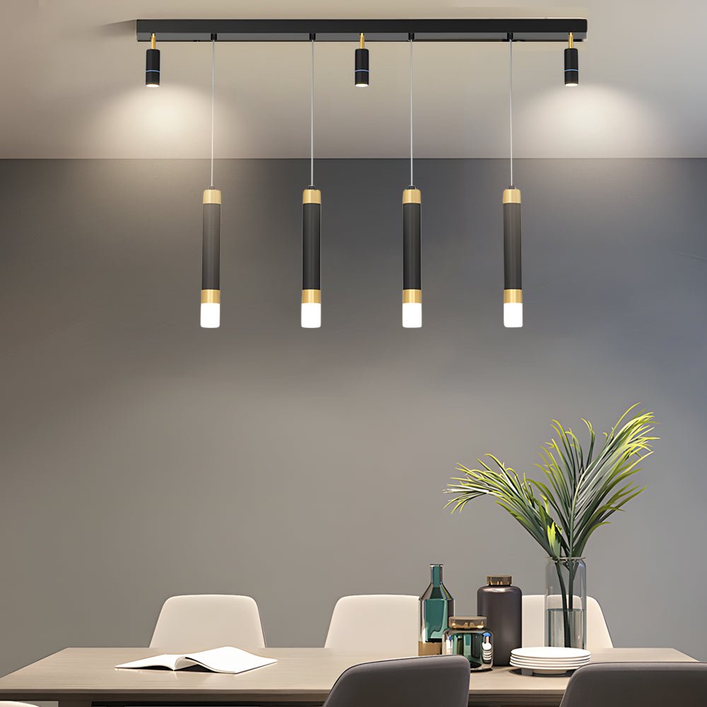 Modern Linear Strip Pendant Light with 3-Step Dimming