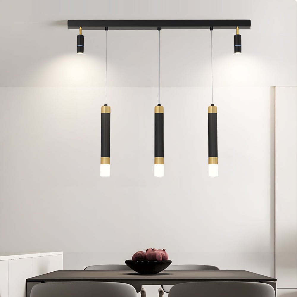 Modern Linear Strip Pendant Light with 3-Step Dimming