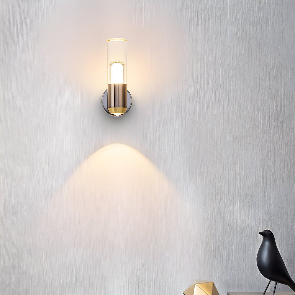 Modern Acrylic Strip Wall Sconce with 3-Step Dimming - Gold & Black