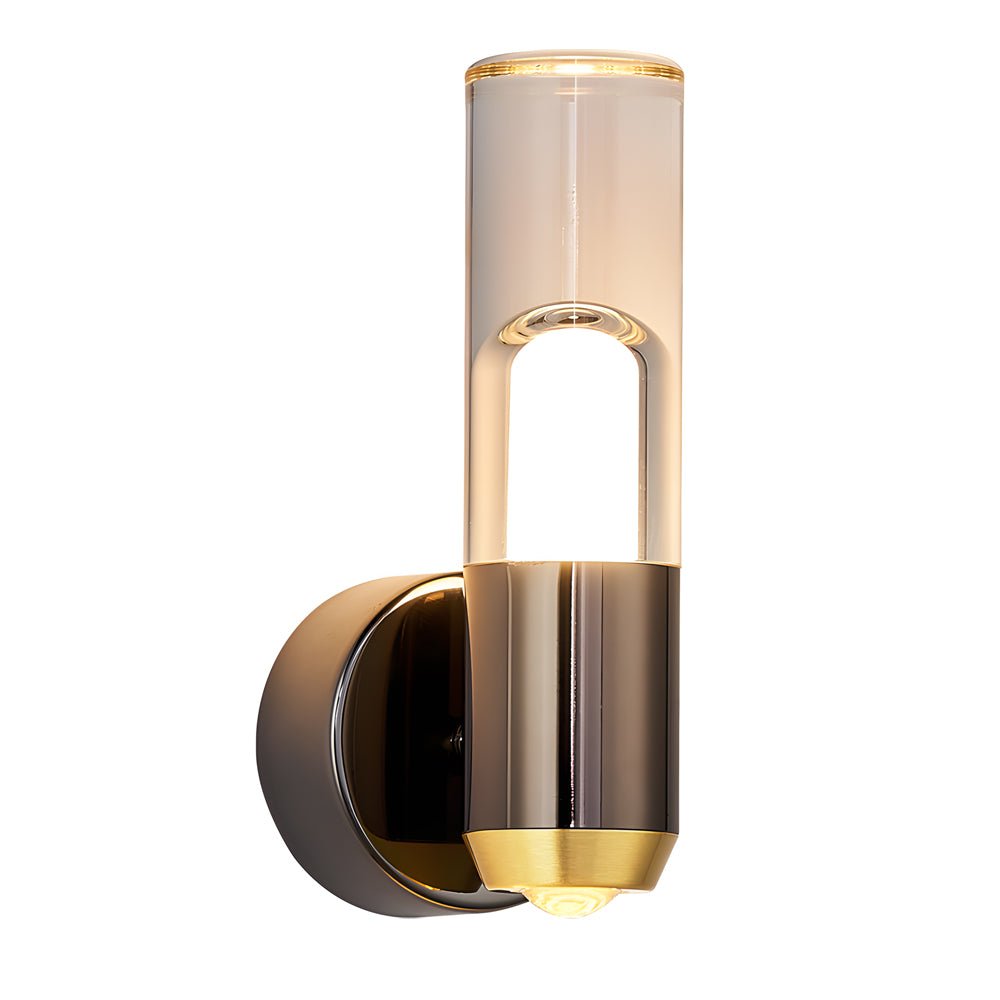 Modern Acrylic Strip Wall Sconce with 3-Step Dimming - Gold & Black