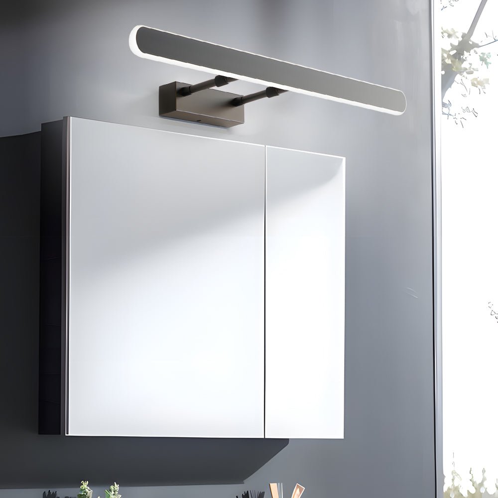 Modern Matte Black LED Vanity Light Bar with Acrylic Shade