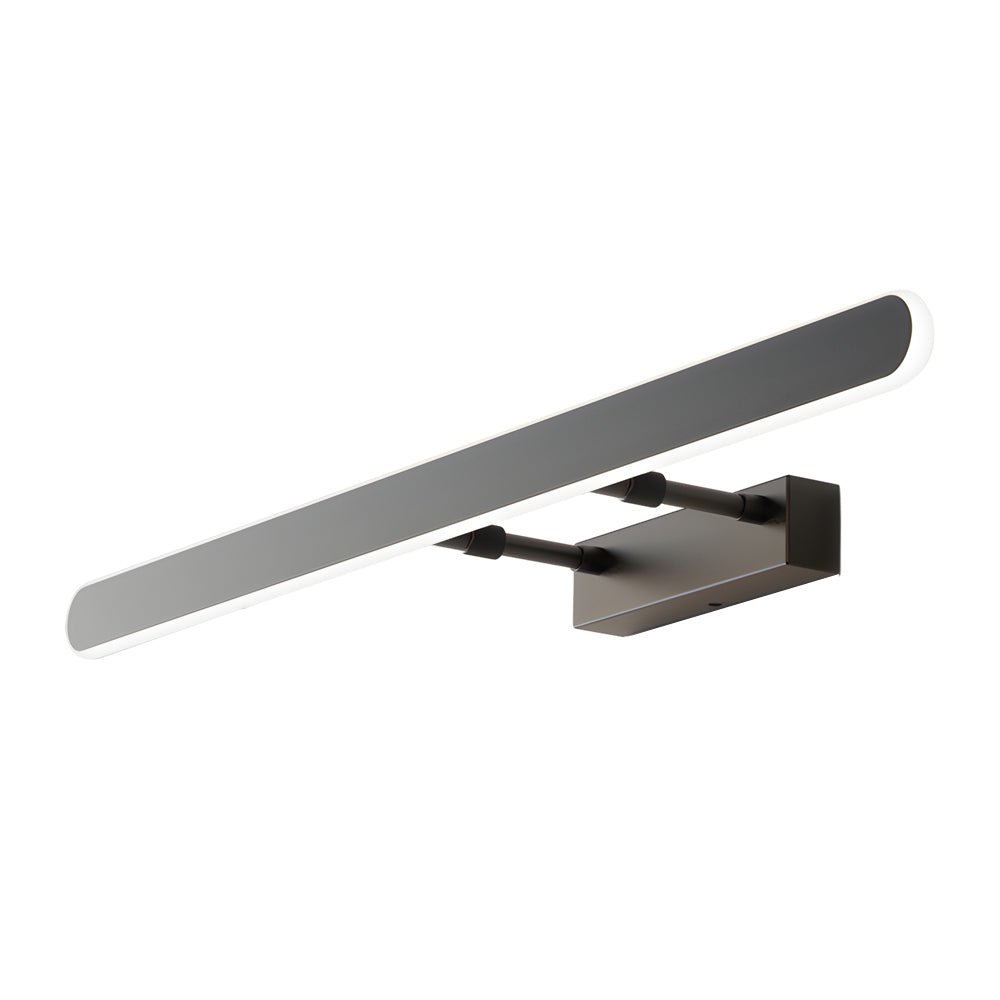 Modern Matte Black LED Vanity Light Bar with Acrylic Shade