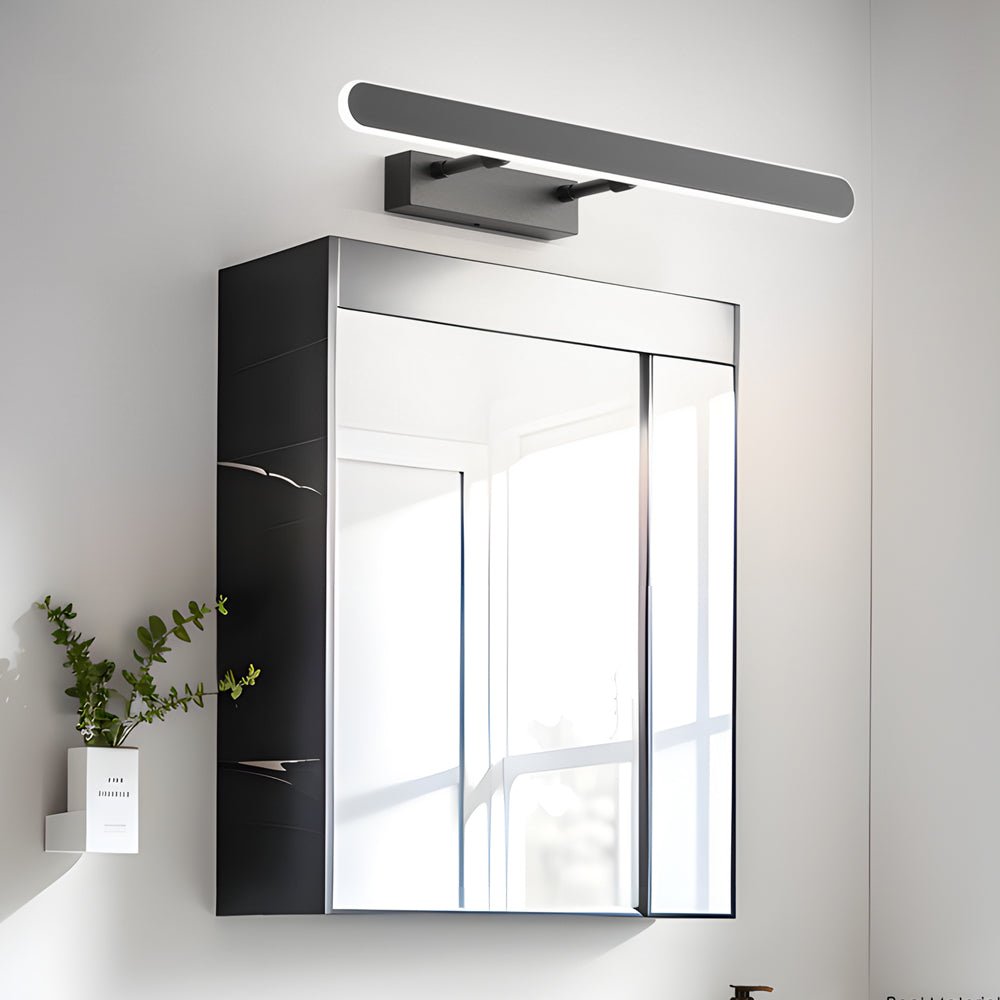 Modern Matte Black LED Vanity Light Bar with Acrylic Shade