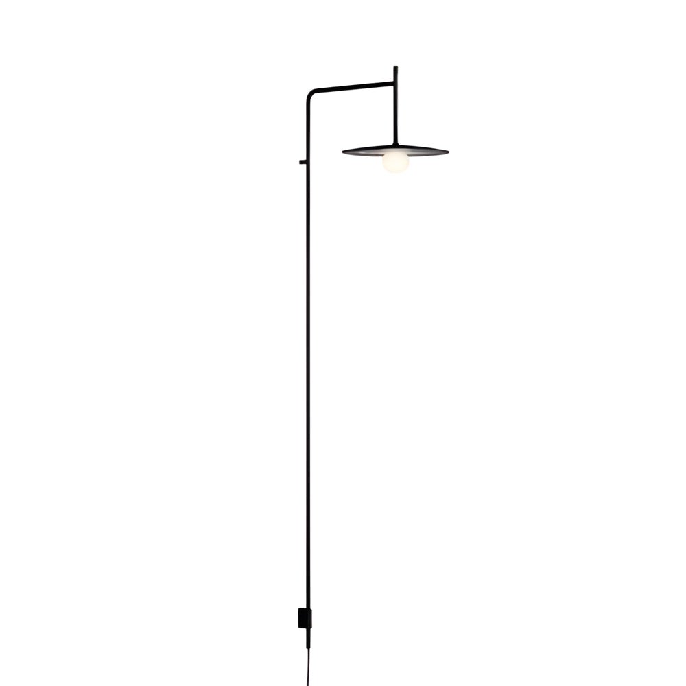 Modern Swing Arm LED Wall Sconce with Glass Shade