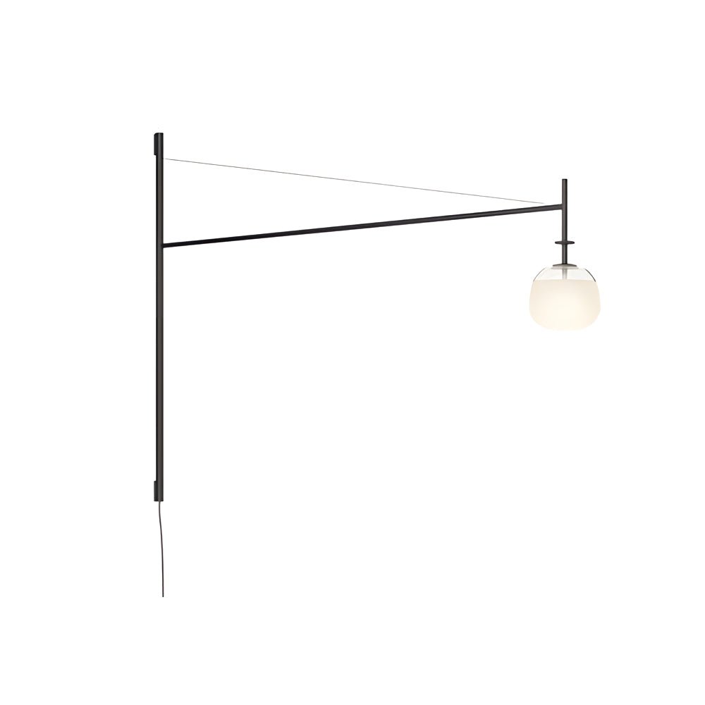 Modern Swing Arm LED Wall Sconce with Glass Shade