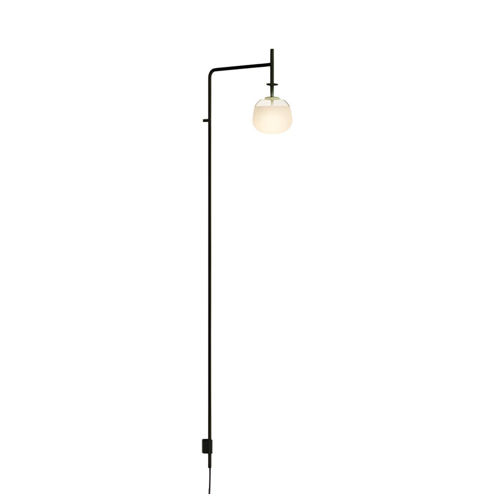 Modern Swing Arm LED Wall Sconce with Glass Shade